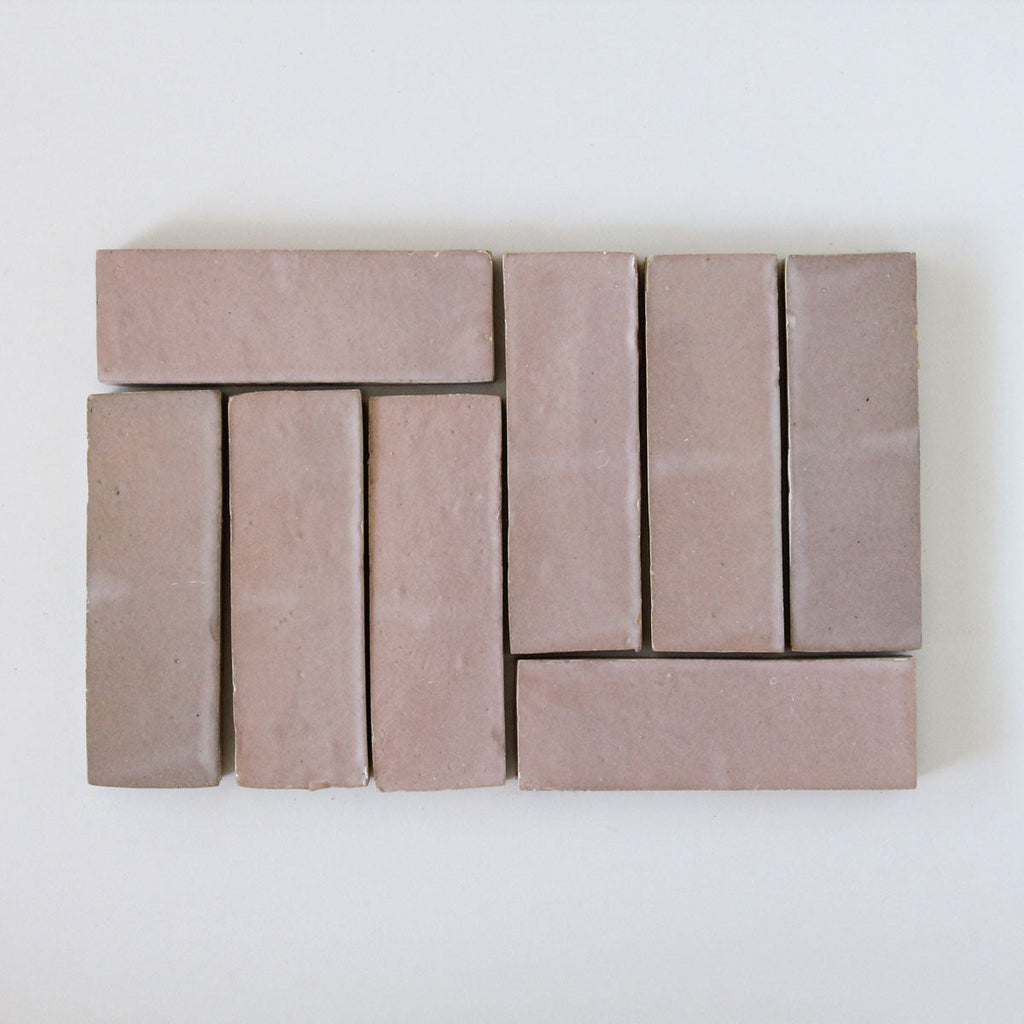 Moroccan Zellige Thin Bejmat Moroccan Pink by Tiles of Ezra