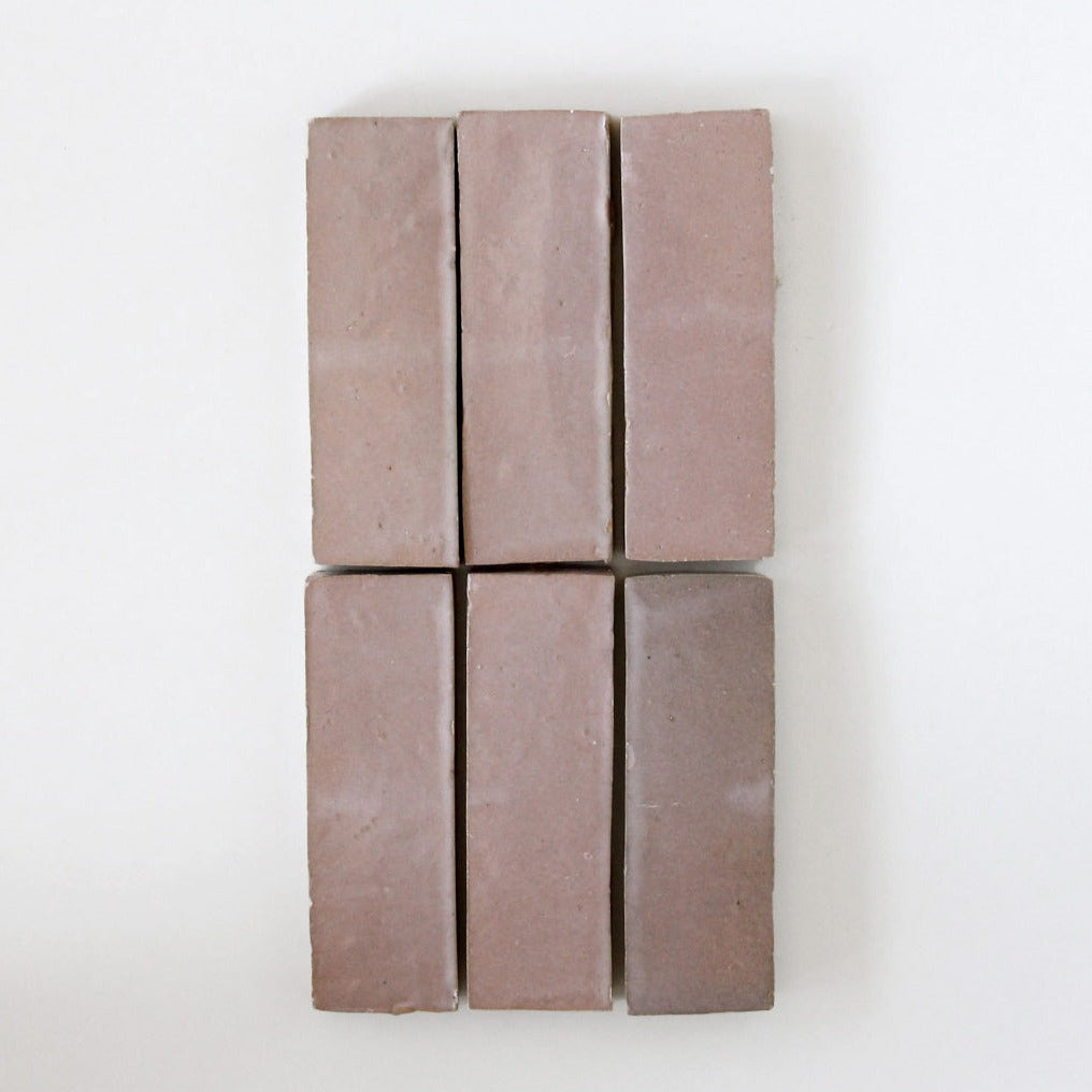 Moroccan Zellige Thin Bejmat Moroccan Pink by Tiles of Ezra