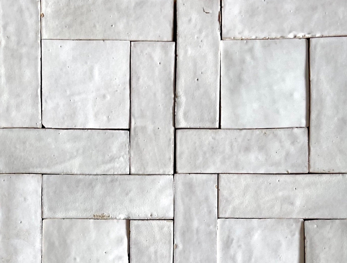 Moroccan Zellige Thin Bejmat Snow by Tiles of Ezra