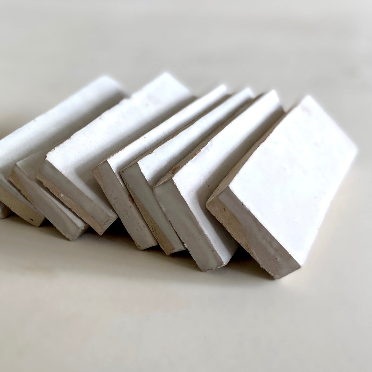 Moroccan Zellige Thin Bejmat Snow by Tiles of Ezra