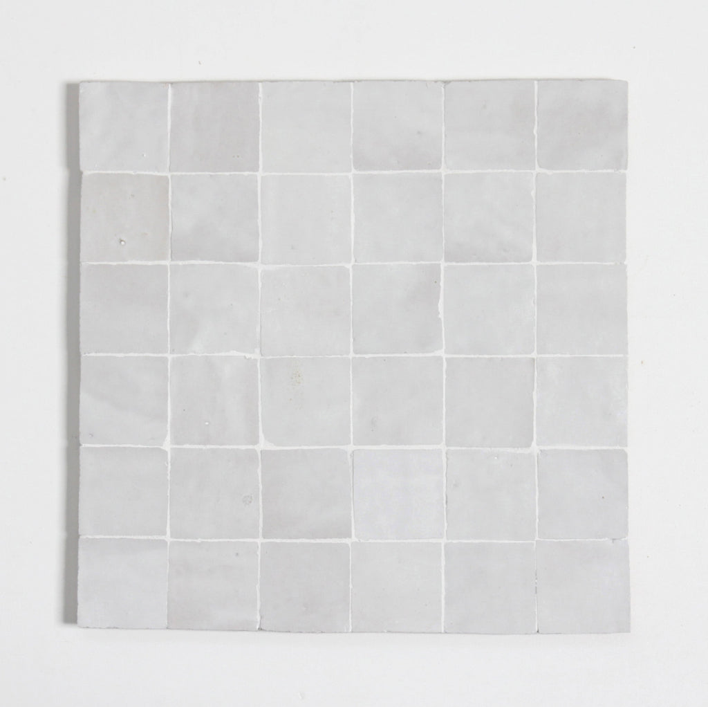 Moroccan Zellige Liston Mosaic Snow by Tiles of Ezra
