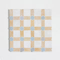 Moroccan Zellige Estela Mosaic Snow + Clay + Duck Egg Blue by Tiles of Ezra