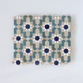 Moroccan Zellige Lucerna Mosaic Snow + Clay + Peacock + Royal Blue by Tiles of Ezra