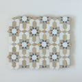 Moroccan Zellige Lucerna Mosaic Snow + Clay + Clear Sky by Tiles of Ezra