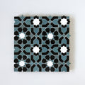Moroccan Zellige Alcazar Mosaic Snow + Peacock + Black by Tiles of Ezra