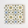 Moroccan Zellige Alcazar Mosaic Snow + Blue Grass + Avocado + Mustard by Tiles of Ezra