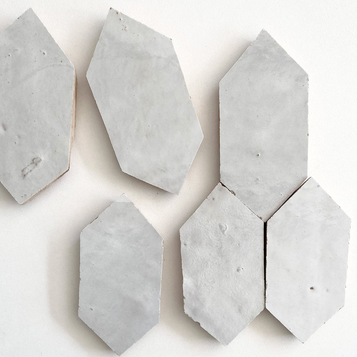 Moroccan Zellige Tesela Loose Loose: Snow by Tiles of Ezra