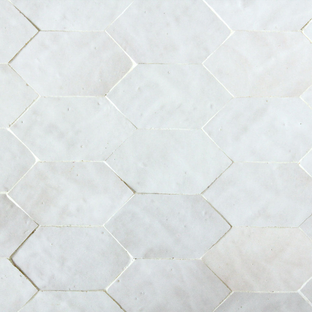 Moroccan Zellige Tesela Mosaic Snow by Tiles of Ezra