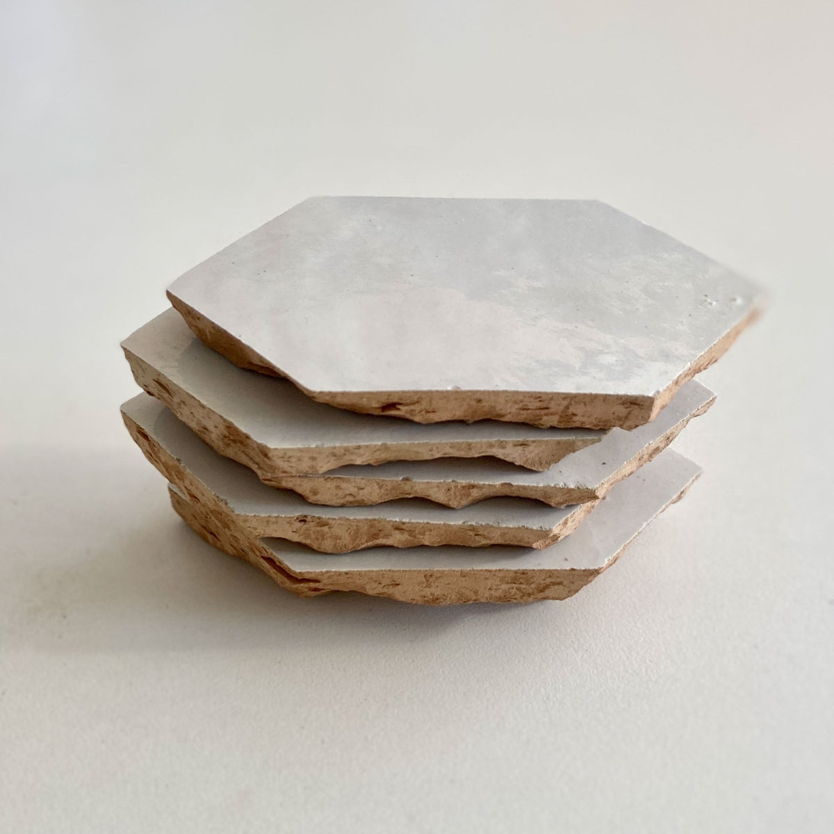 Moroccan Zellige Tesela Loose Loose: Snow by Tiles of Ezra