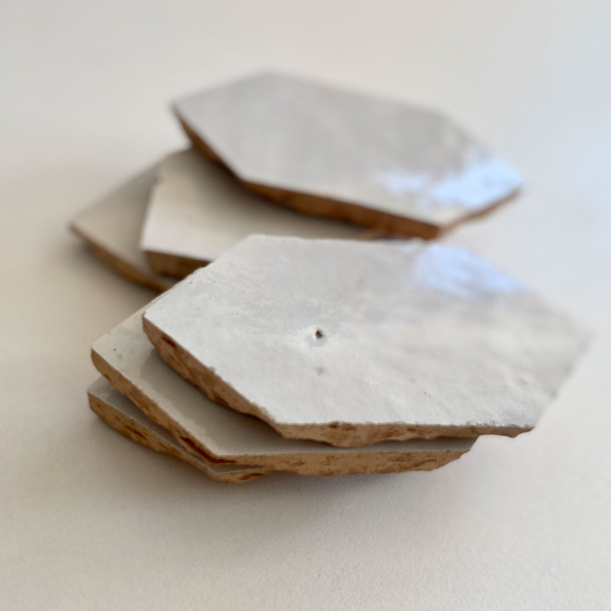 Moroccan Zellige Tesela Loose Loose: Snow by Tiles of Ezra