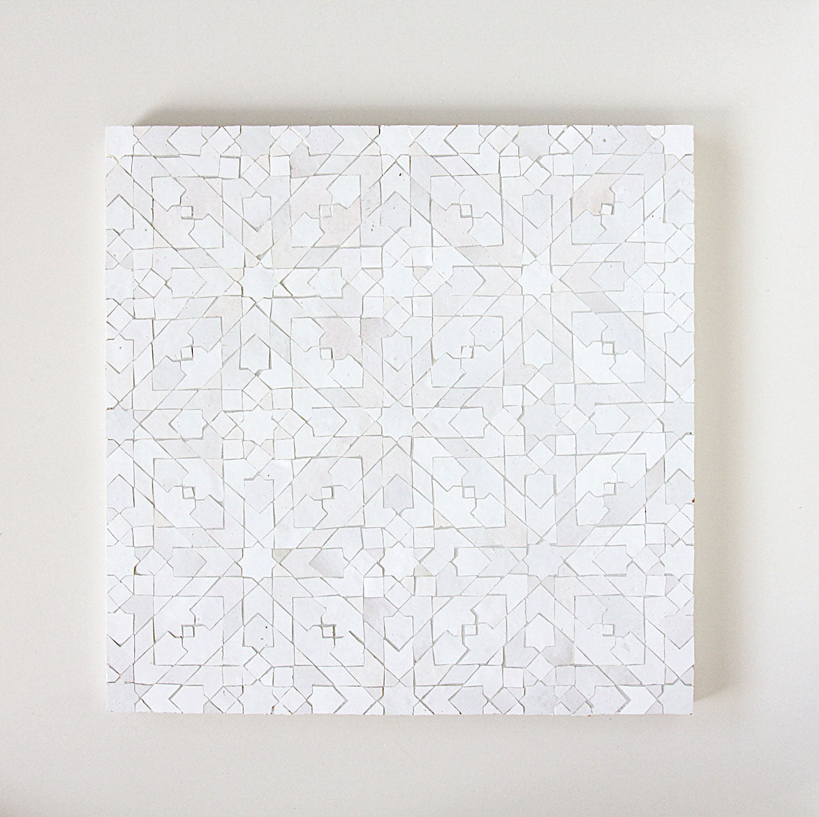 Moroccan Zellige Cadencia Mosaic Snow by Tiles of Ezra