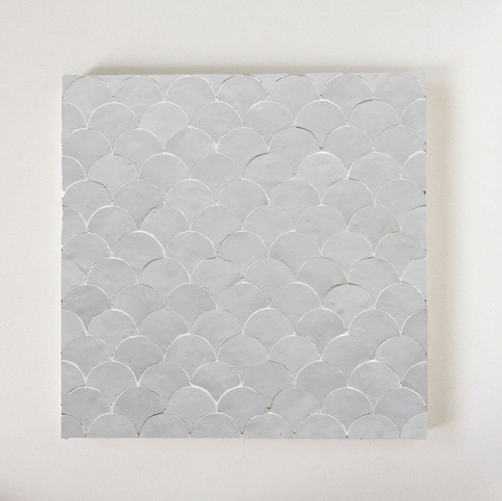 Moroccan Zellige Orla Mosaic Snow by Tiles of Ezra