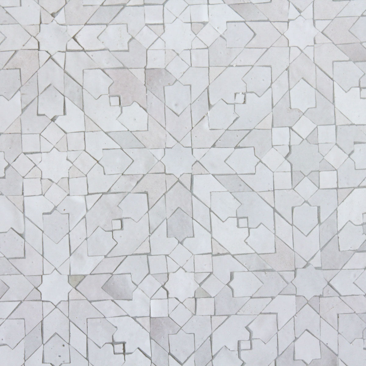 Moroccan Zellige Cadencia Mosaic Snow by Tiles of Ezra