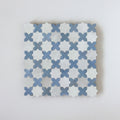 Moroccan Zellige Piazza Mosaic Snow + Blue Grass by Tiles of Ezra