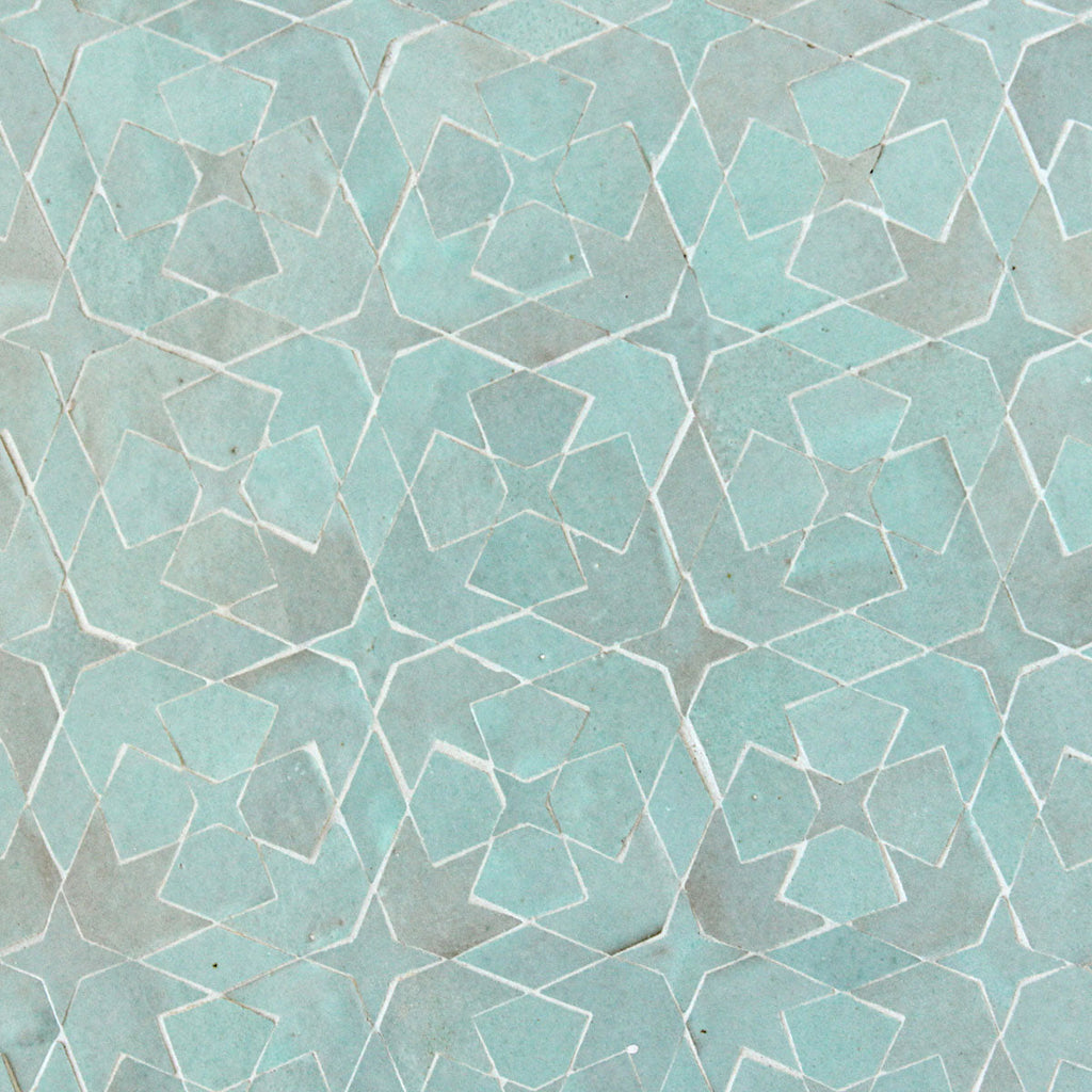 Moroccan Zellige Azahar Mosaic Moss by Tiles of Ezra