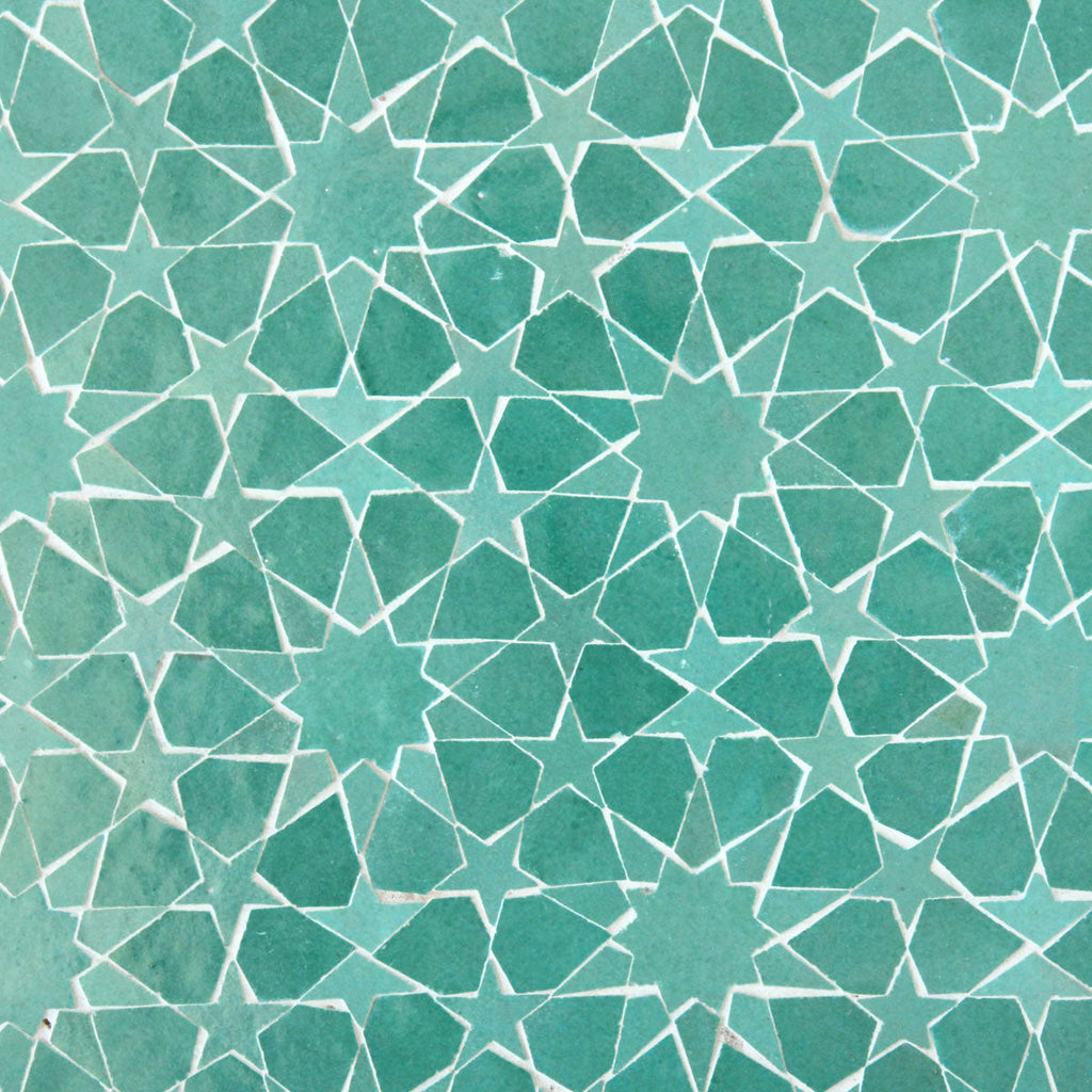 Moroccan Zellige Cala Mosaic Poseidon by Tiles of Ezra