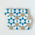 Moroccan Zellige Mudejar Mosaic Snow + Clay + Teal by Tiles of Ezra