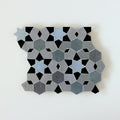 Moroccan Zellige Mudejar Mosaic Blue Grass + Powder + Ash Grey + Black by Tiles of Ezra
