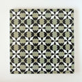 Moroccan Zellige Boveda Mosaic Snow + Avocado + Black by Tiles of Ezra