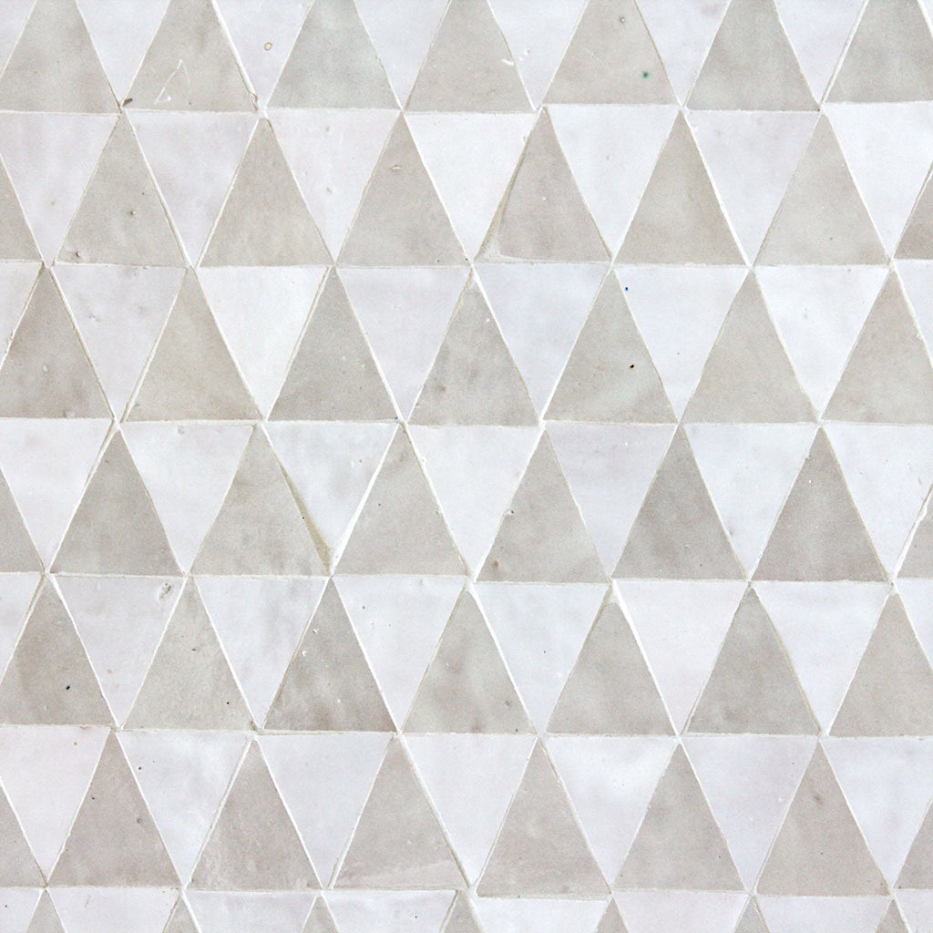 Moroccan Zellige Nerolia Mosaic Snow + Dust by Tiles of Ezra