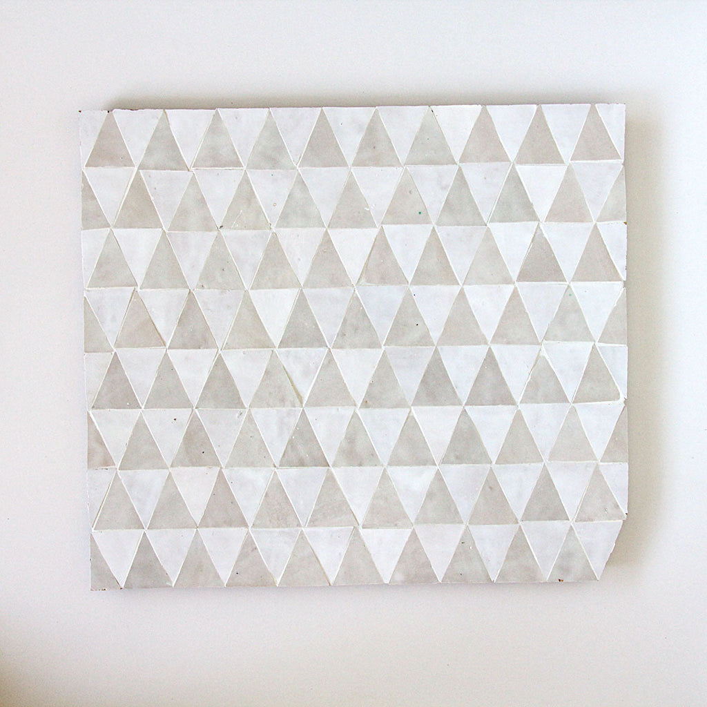 Moroccan Zellige Nerolia Mosaic Snow + Dust by Tiles of Ezra