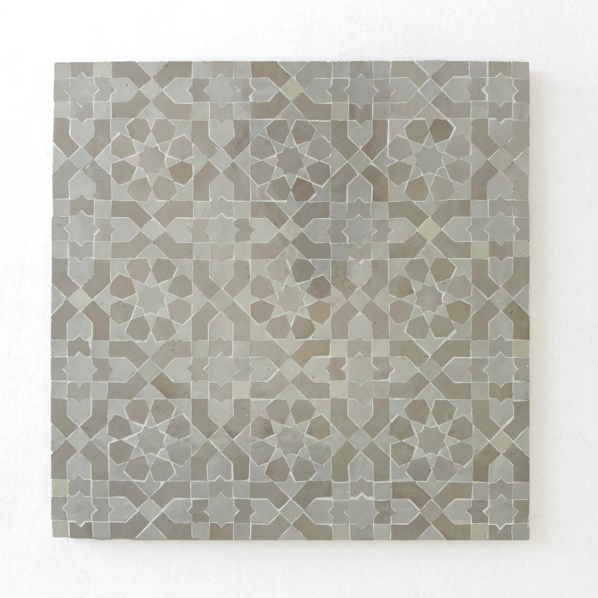 Moroccan Zellige Alcazar Mosaic Snow + Dust by Tiles of Ezra