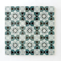 Moroccan Zellige Alcazar Mosaic Snow + Peacock + Chocolate + Duck Egg Blue by Tiles of Ezra
