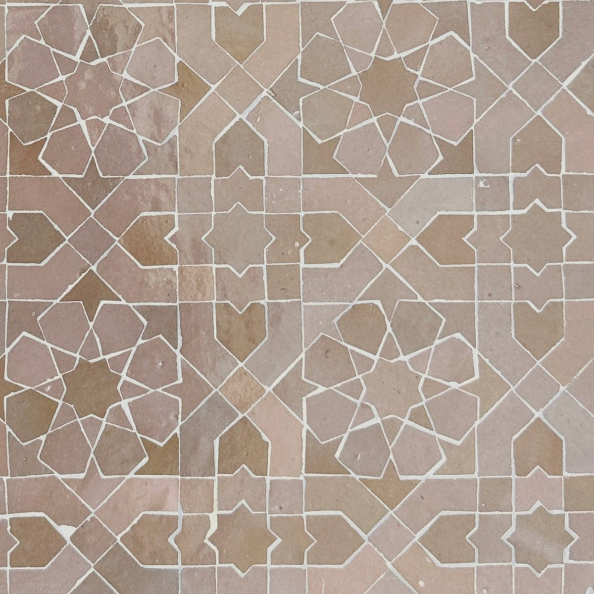 Moroccan Zellige Alcazar Mosaic Moroccan Pink by Tiles of Ezra
