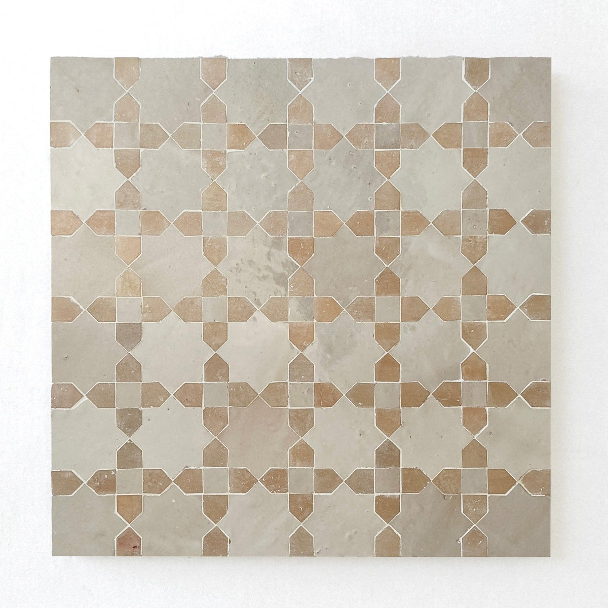 Moroccan Zellige Bahia Mosaic Clay + Dust by Tiles of Ezra