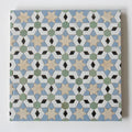 Moroccan Zellige Mudejar Mosaic Snow + Blue Grass + Clay + Avocado + Black by Tiles of Ezra