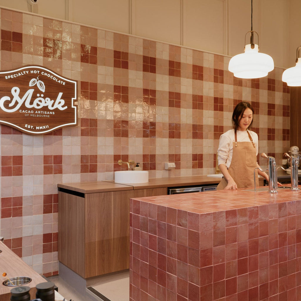 Moroccan Zellige Square Rust by Tiles of Ezra