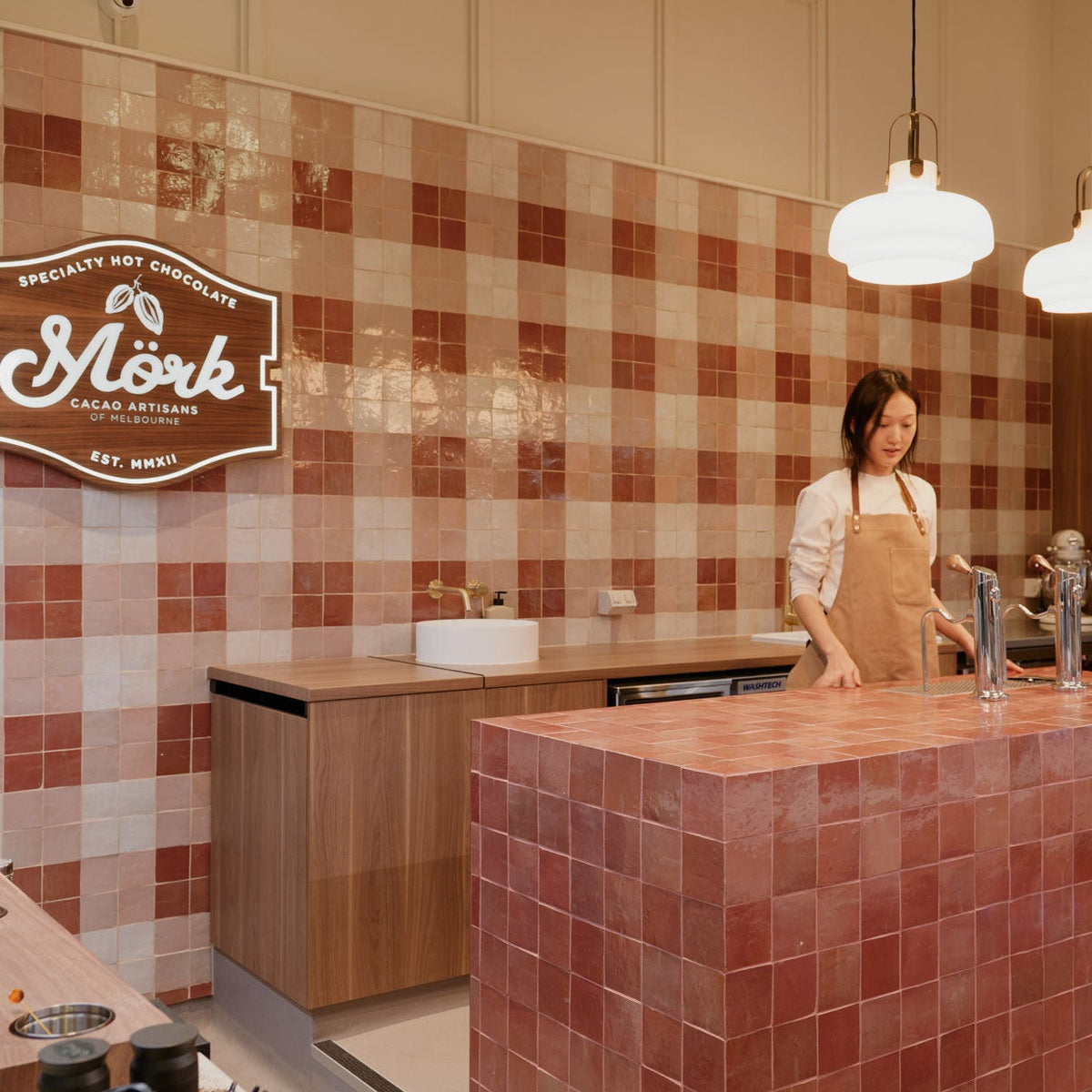 Moroccan Zellige Square Rust by Tiles of Ezra
