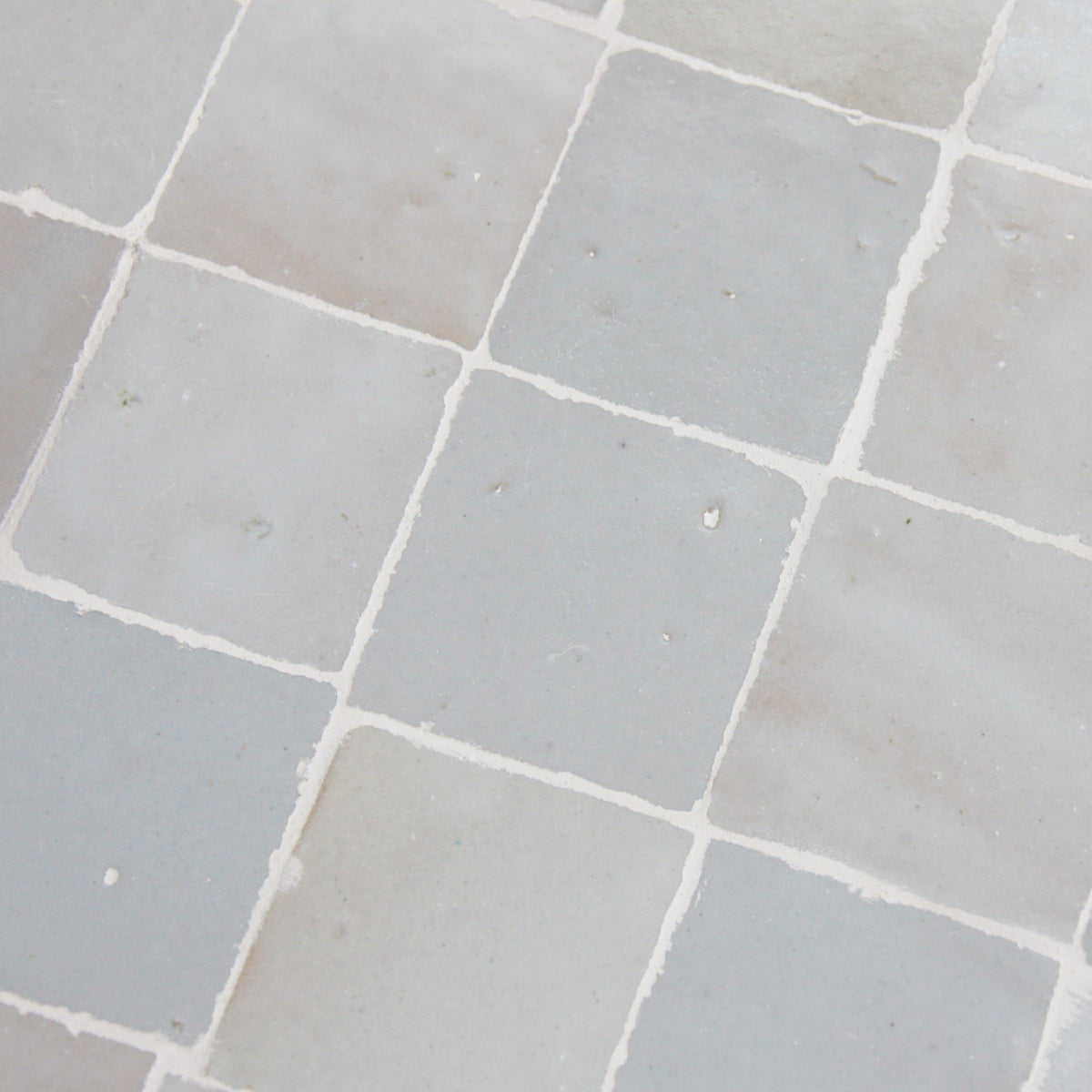 Moroccan Zellige Liston Mosaic Duck Egg Blue by Tiles of Ezra