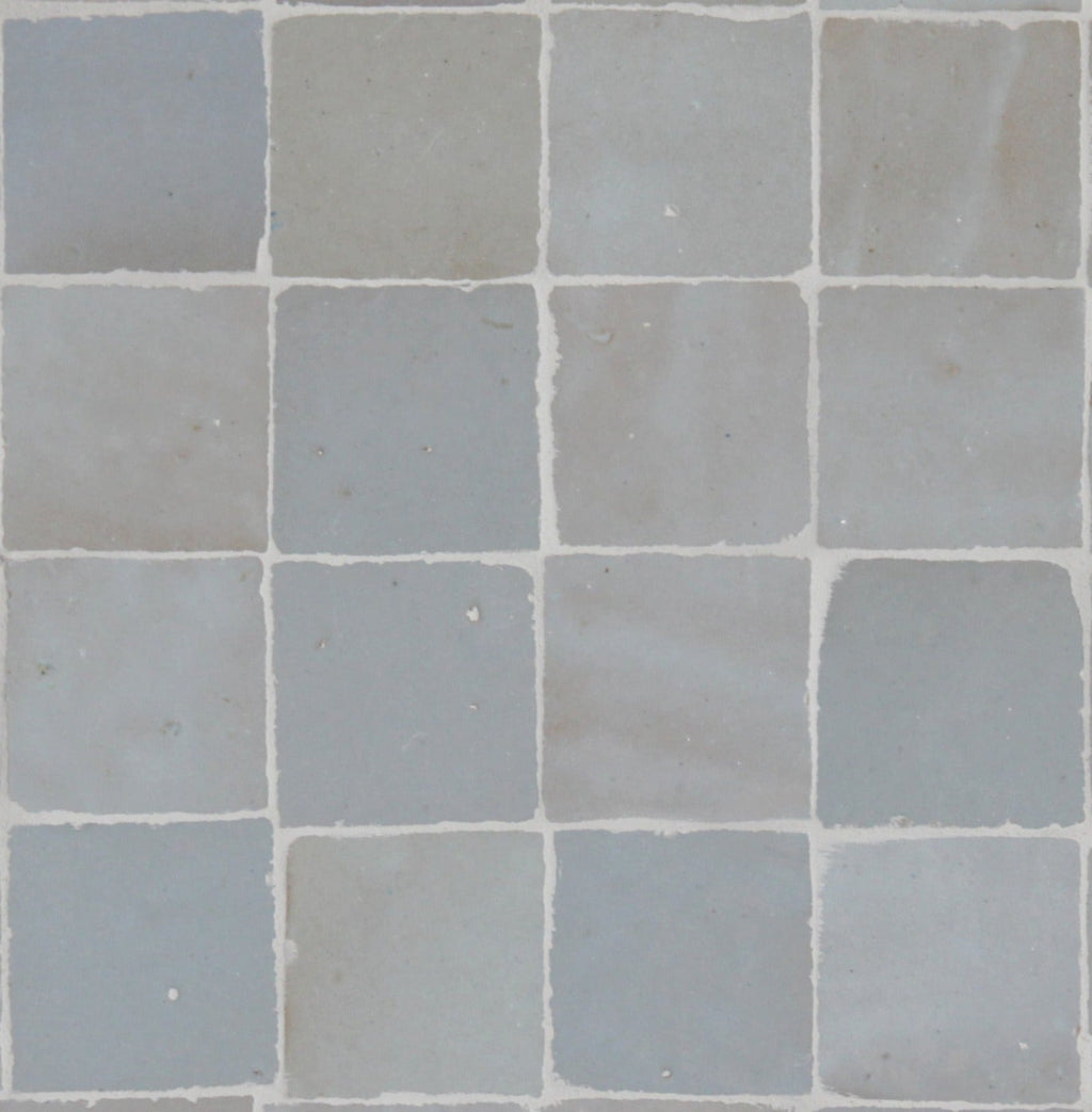 Moroccan Zellige Liston Mosaic Duck Egg Blue by Tiles of Ezra