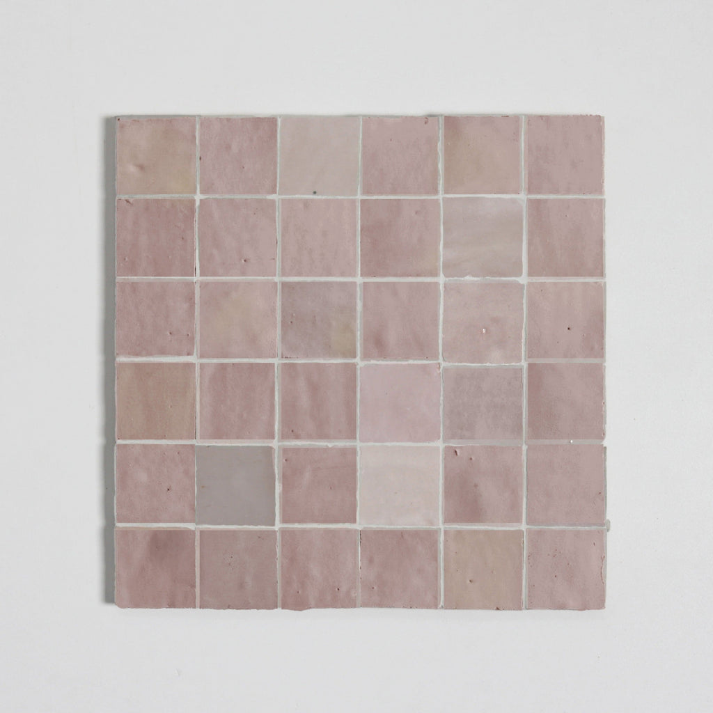 Moroccan Zellige Liston Mosaic Moroccan Pink by Tiles of Ezra