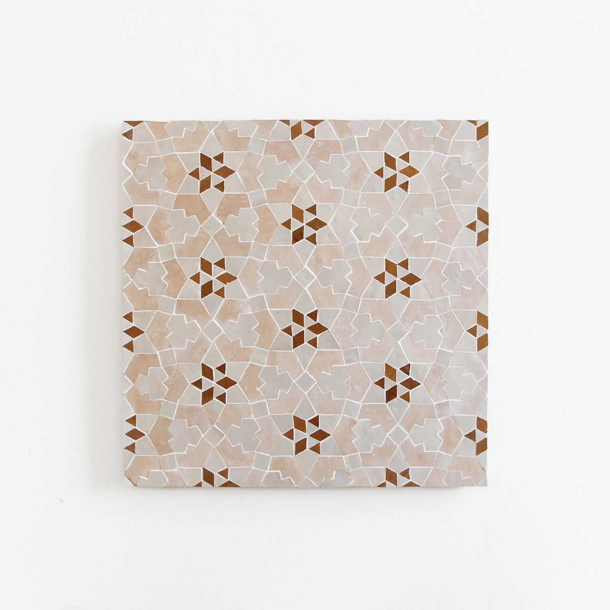Moroccan Zellige Ritmo Mosaic Dust + Clay + Manuka by Tiles of Ezra