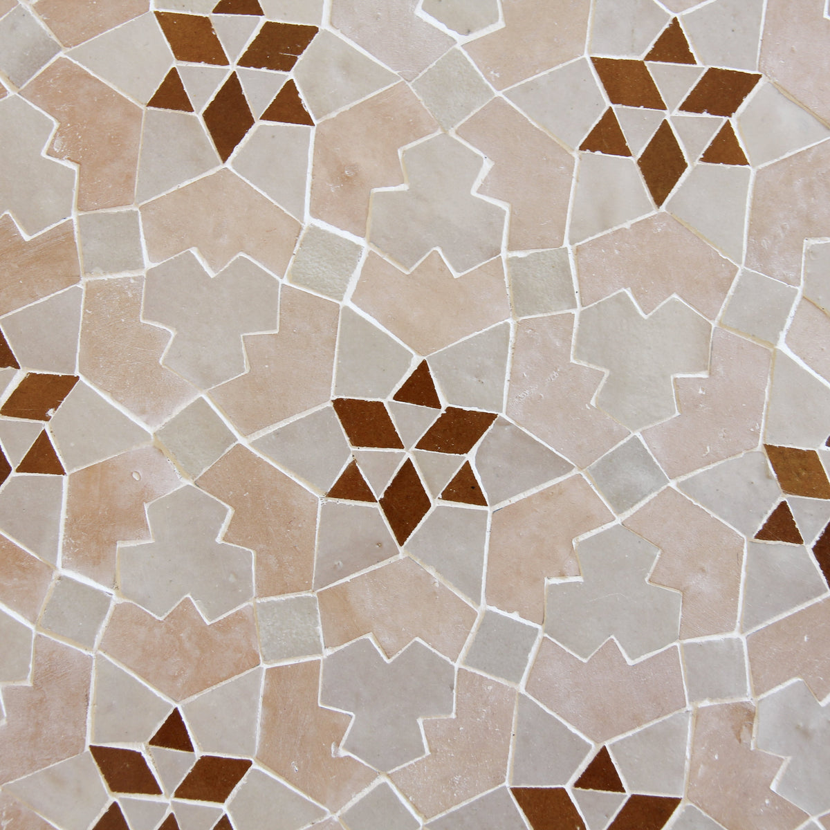 Moroccan Zellige Ritmo Mosaic Dust + Clay + Manuka by Tiles of Ezra