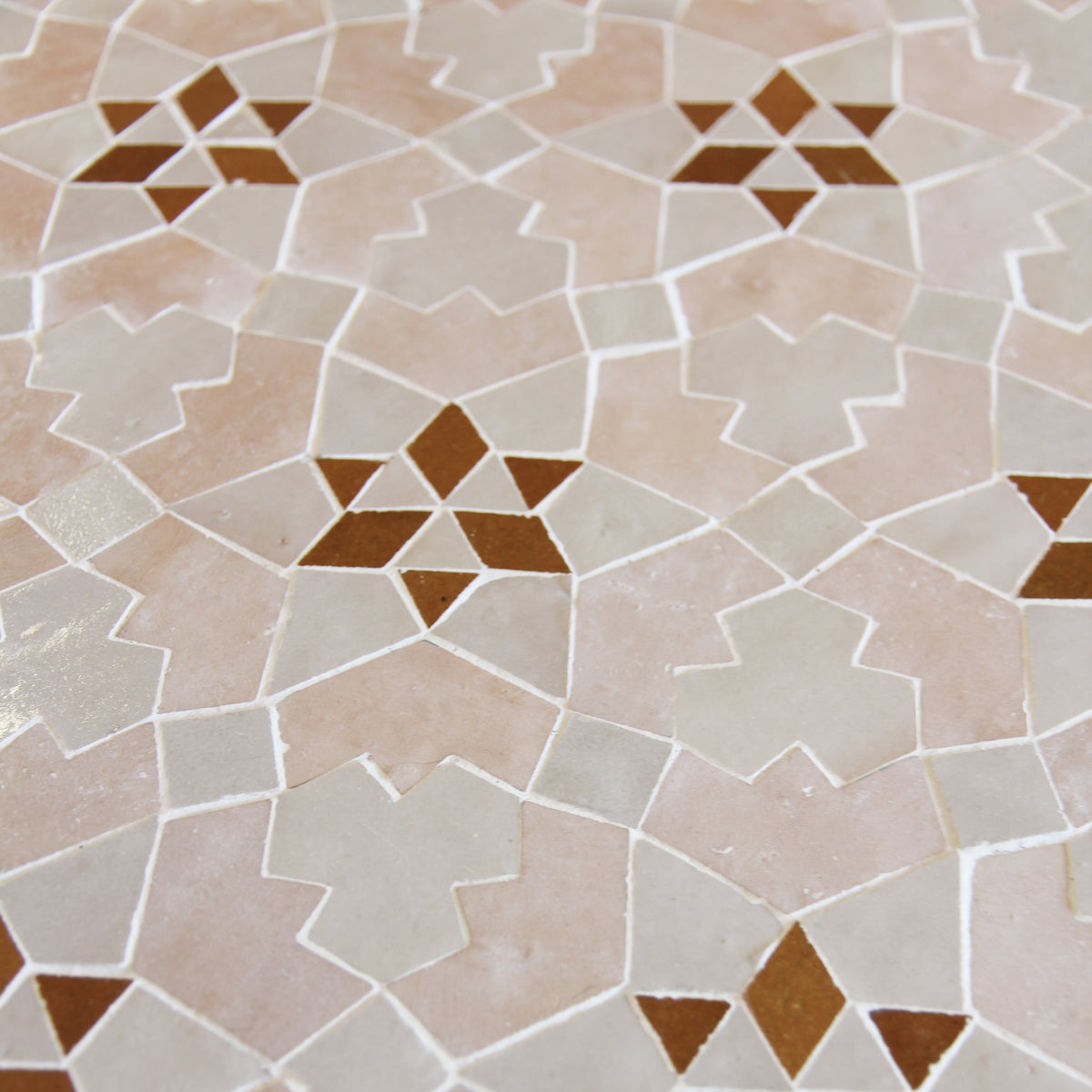 Moroccan Zellige Ritmo Mosaic Dust + Clay + Manuka by Tiles of Ezra
