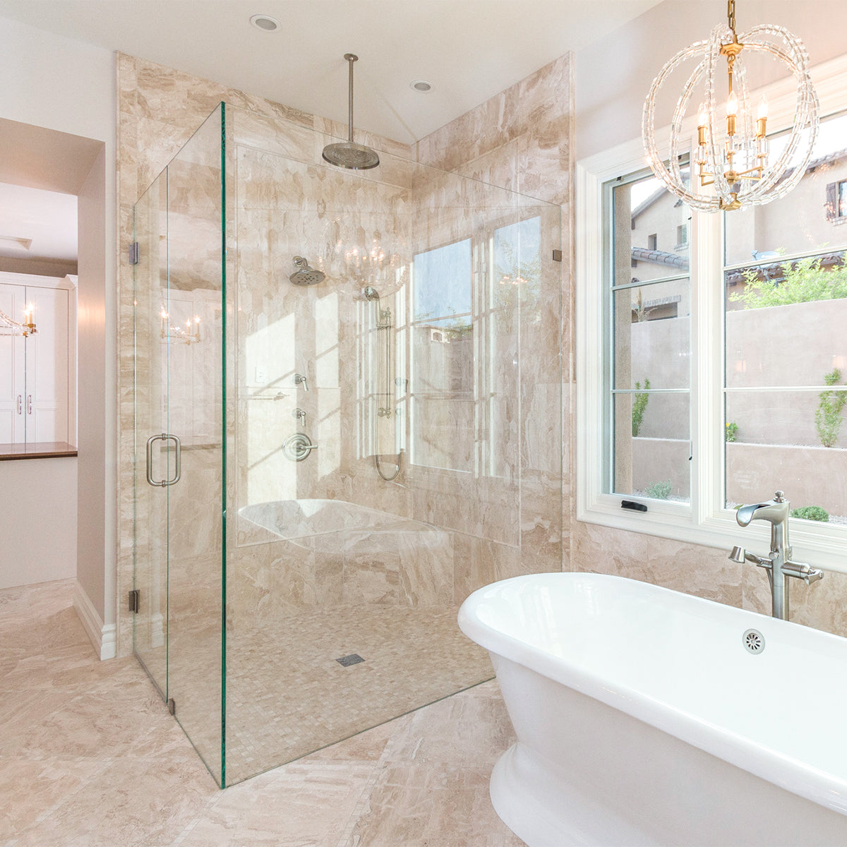 Diana Royal Polished 1x1 Marble Mosaic — 12 × 12 × 3/8 in
