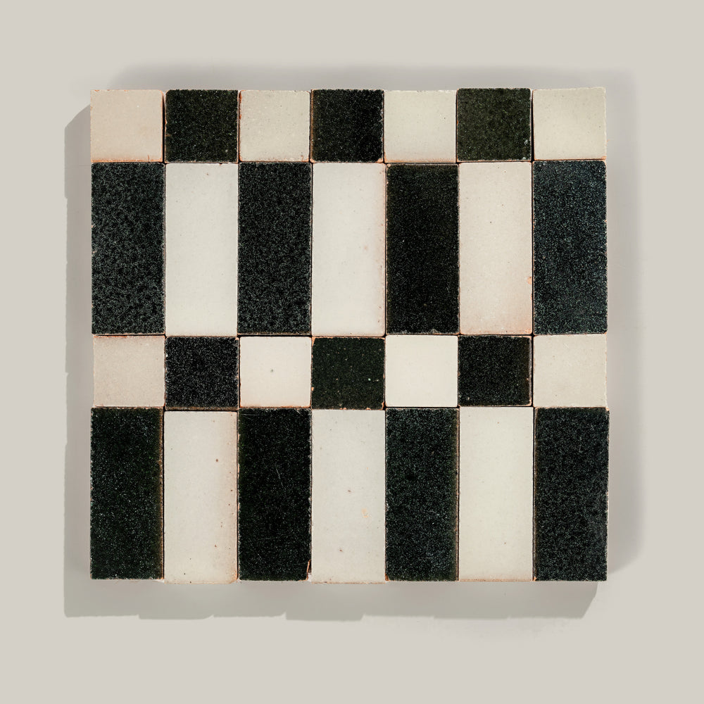 Tierra Plaid Cream Oscuro by Tiles of Ezra