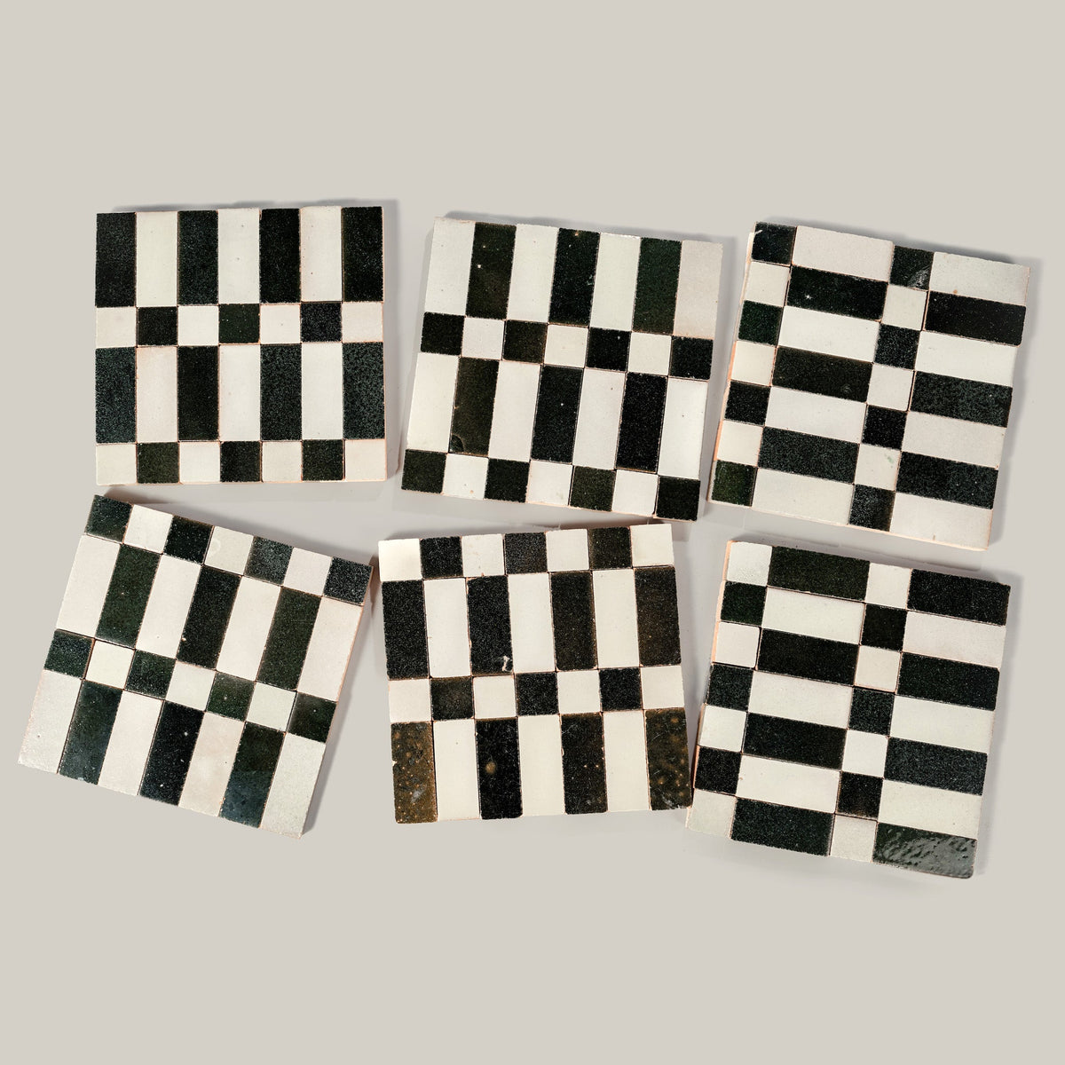 Tierra Plaid Cream Oscuro by Tiles of Ezra
