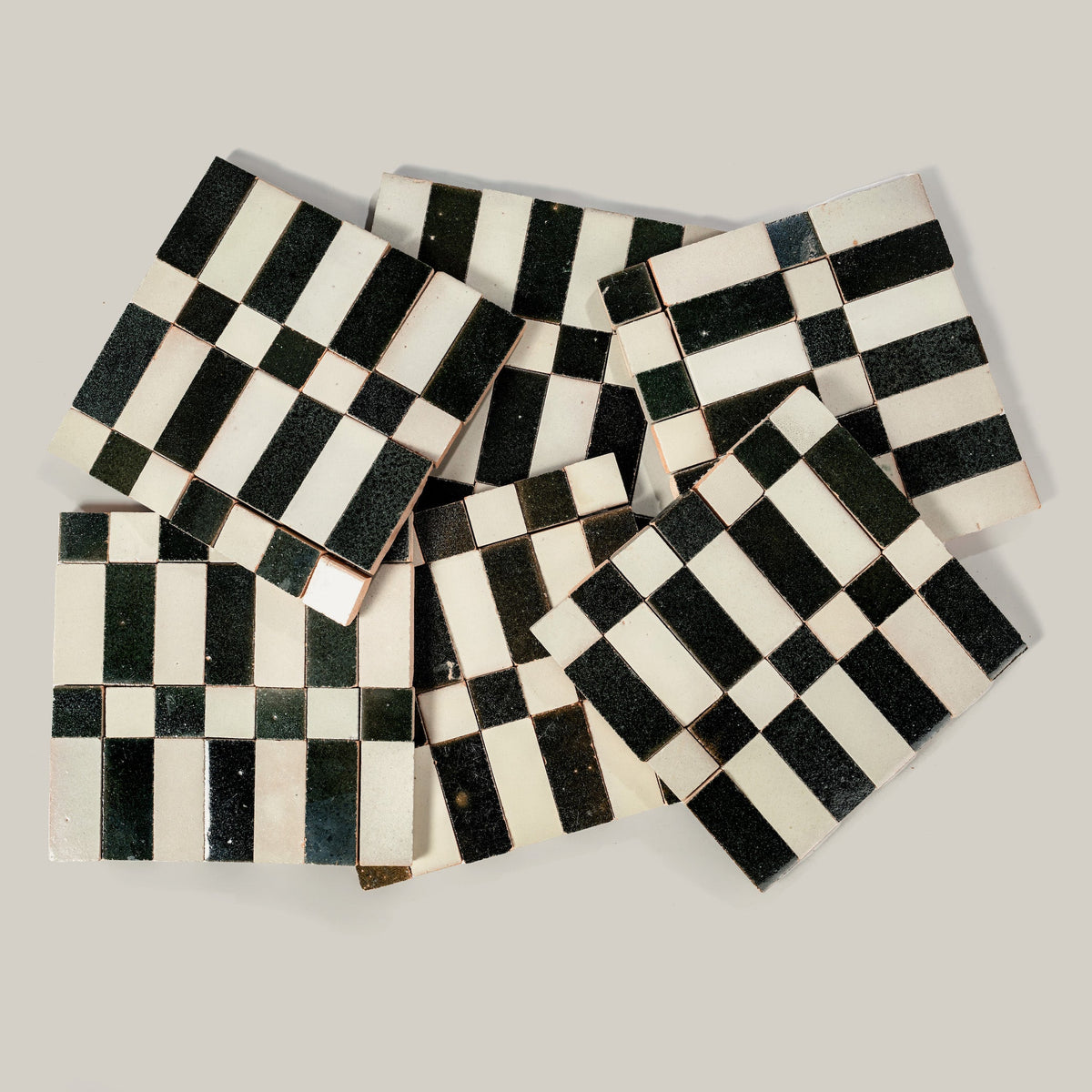 Tierra Plaid Cream Oscuro by Tiles of Ezra
