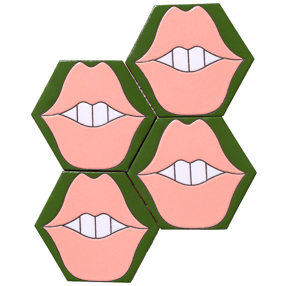 ARTO Palm Royale Pucker Up 2 - 6" Hexagon — per piece
