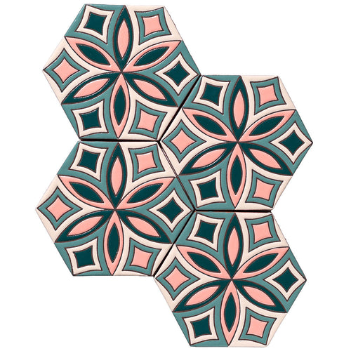 ARTO Palm Royale Sea Spray 1 - 6" Hexagon — per piece