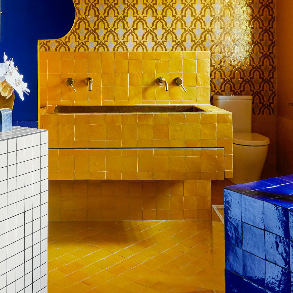 Moroccan Zellige Square Mustard by Tiles of Ezra
