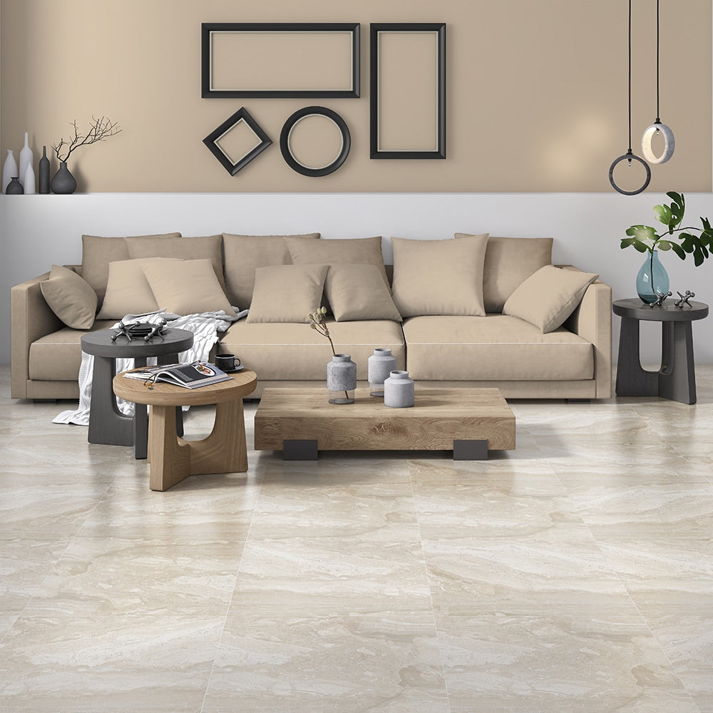 Diana Royal Honed Marble Tile — 24 × 24 × 5/8 in