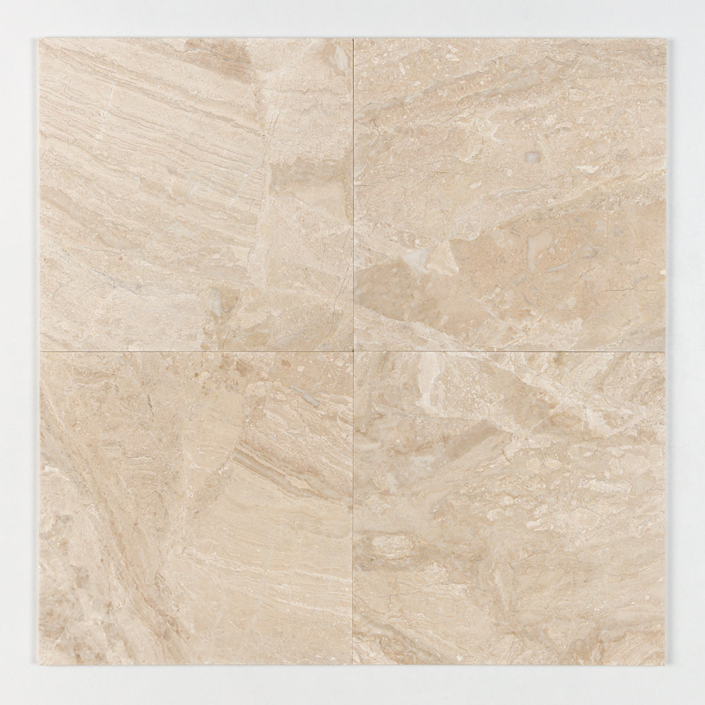 Diana Royal Honed Marble Tile — 18 × 18 × 1/2 in