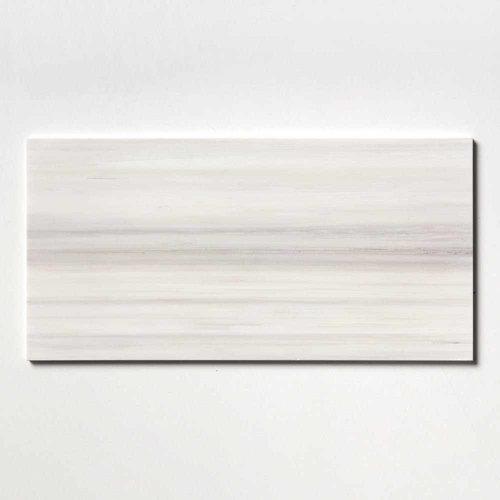Bianco Dolomiti Classic Polished Marble Tile — 12 × 24 × 3/8 in