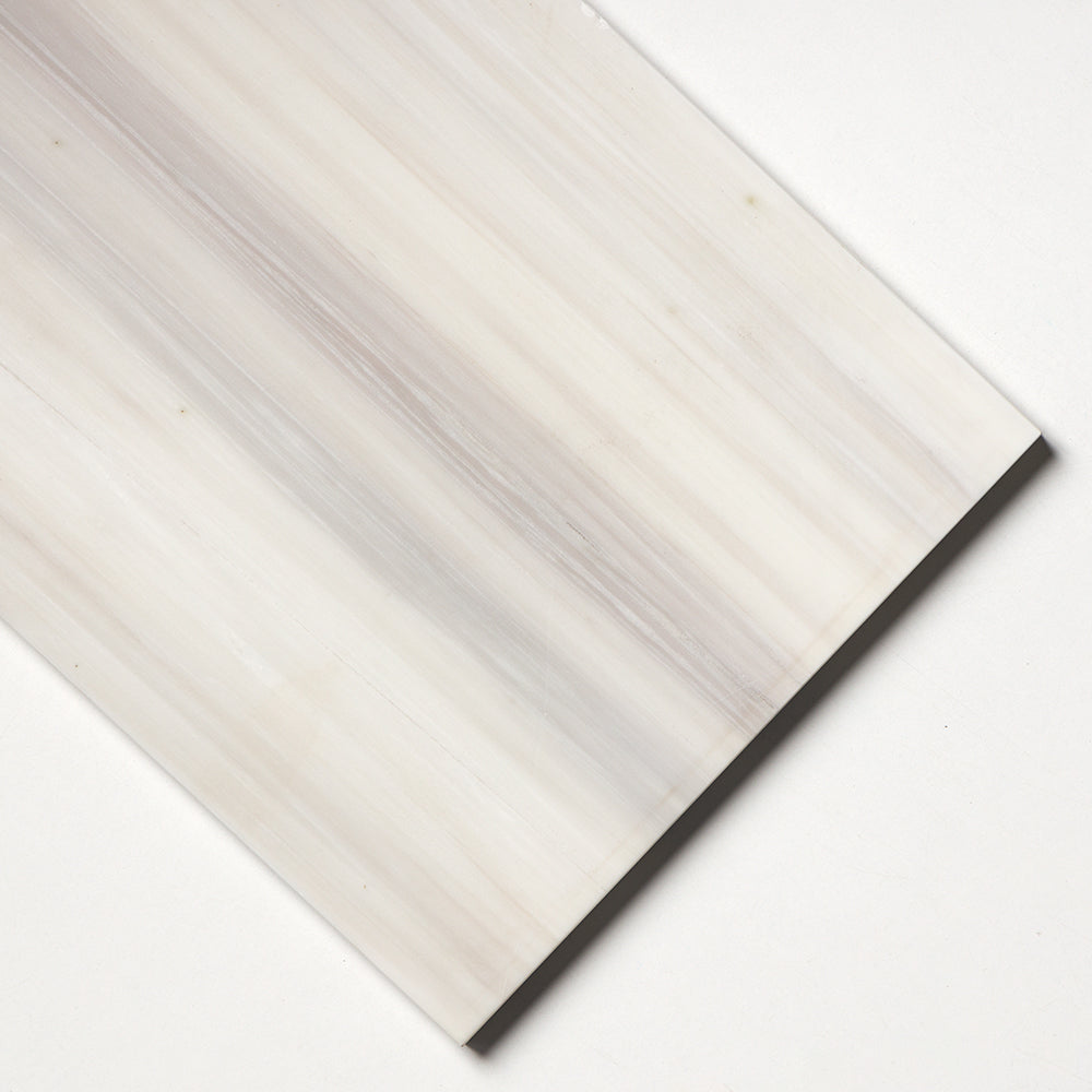Bianco Dolomiti Classic Honed Marble Tile — 12 × 24 × 3/8 in