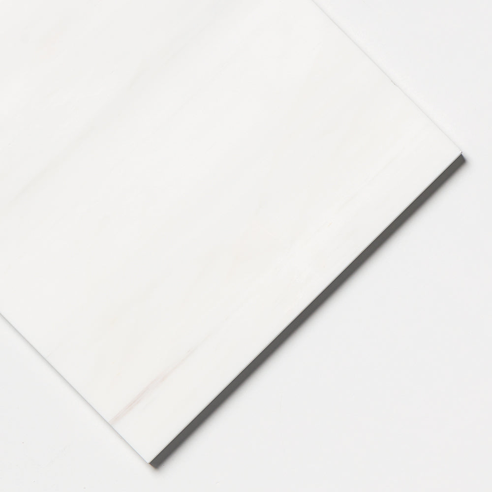 Bianco Dolomiti Classic Honed Marble Tile — 12 × 12 × 3/8 in